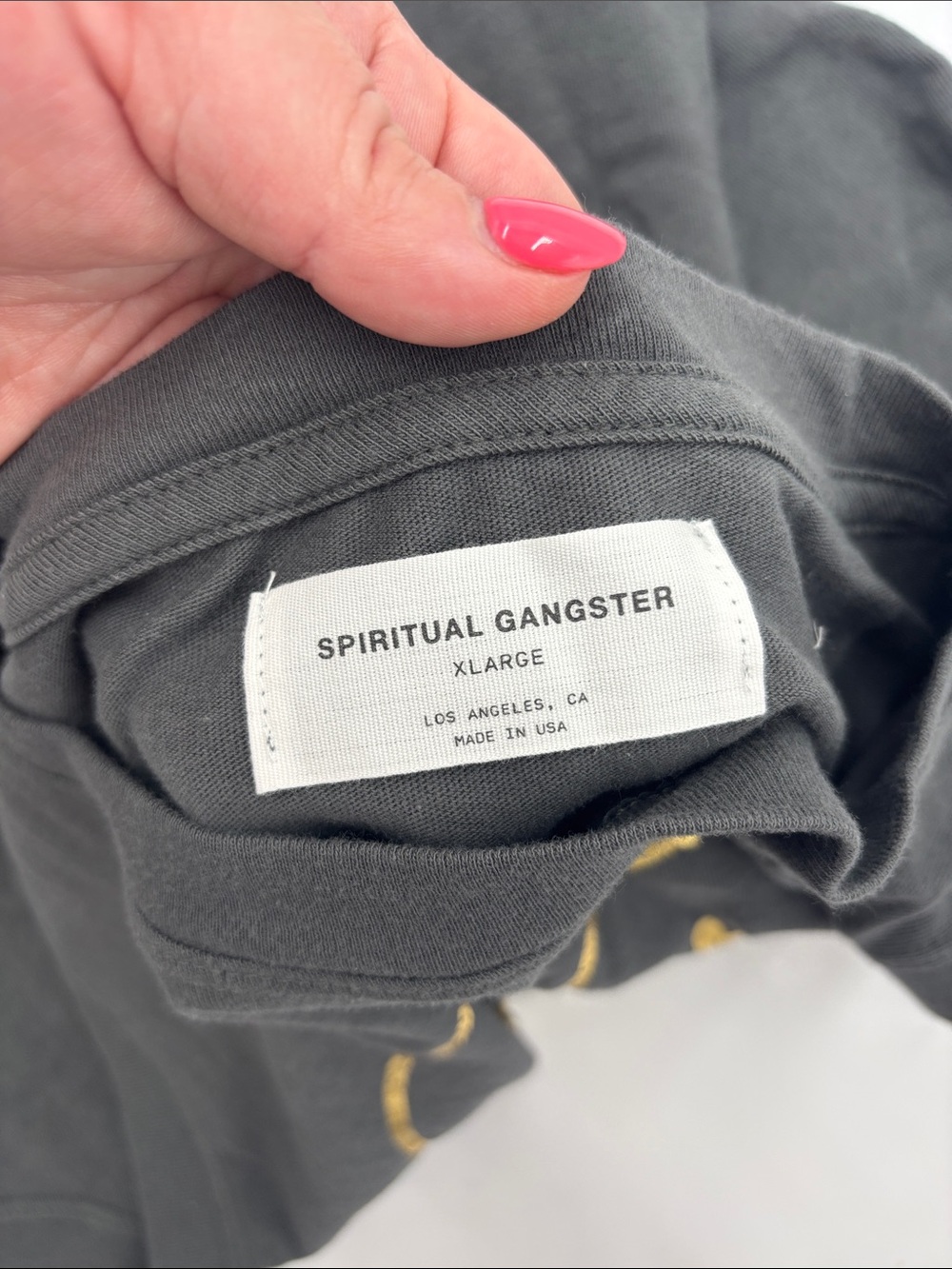 Spiritual Gangster Crawford Lovers Club Crop Tank in Ash - Picture 5 of 7